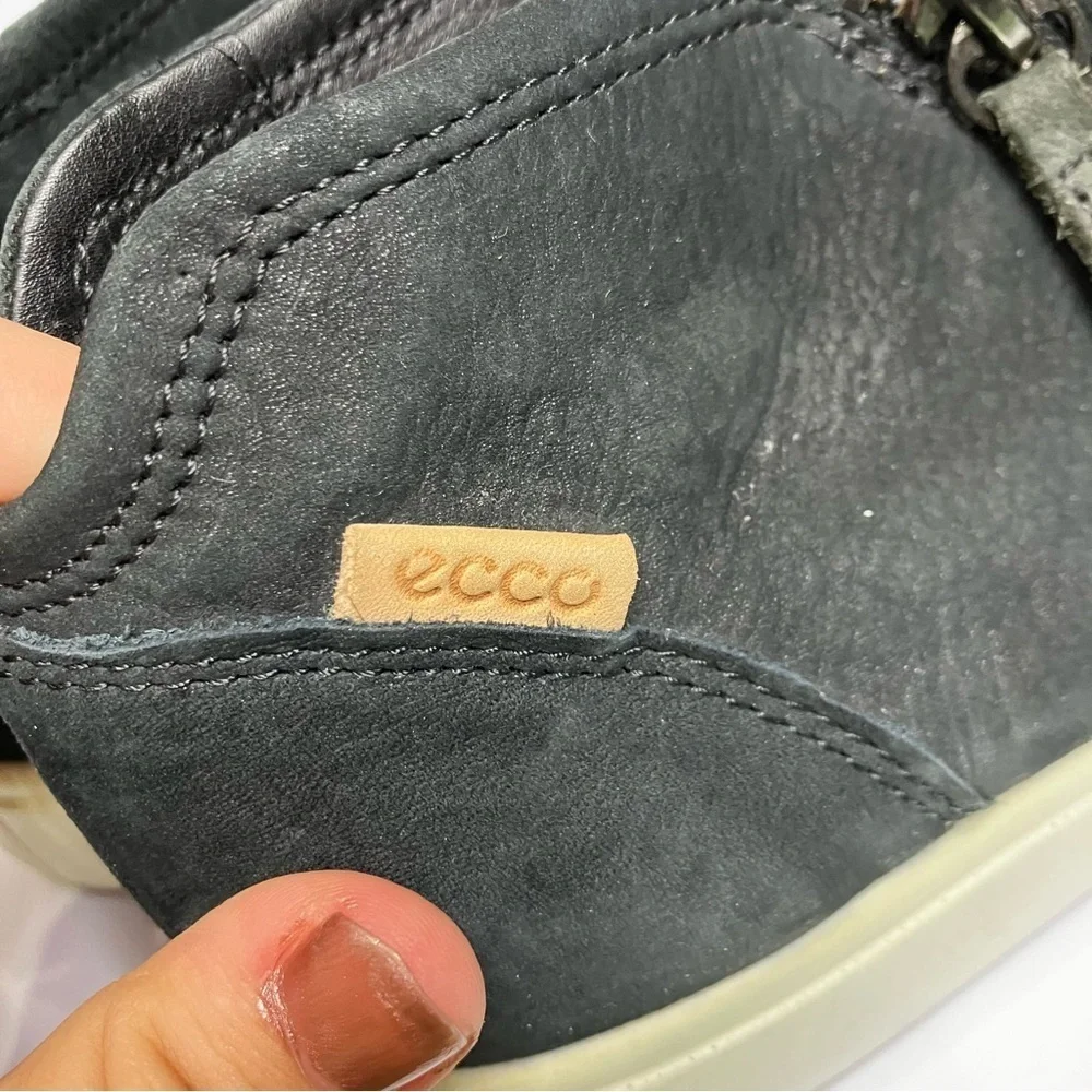 ECCO soft 7 low zip‎ booties black leather size 40